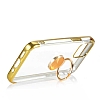Eiroo Clear Ring iPhone 12 / iPhone 12 Pro 6.1 in Kenarl Gold Silikon Klf - Resim: 1