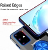 Eiroo Clear Ring Samsung Galaxy S20 Lacivert Kenarl Silikon Klf - Resim 2