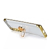 Eiroo Clear Ring Xiaomi Mi Note 10 Lite Rose Gold Kenarl Silikon Klf - Resim 1