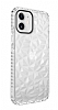 Eiroo Color Crystal iPhone 12 Beyaz Silikon Klf