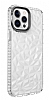 Eiroo Color Crystal iPhone 13 Pro Beyaz Silikon Klf
