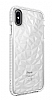 Eiroo Color Crystal iPhone XS Max Beyaz Silikon Klf
