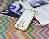 LG G3 Gold Kenarl effaf Silikon Klf - Resim 2