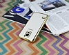 Samsung i9600 Galaxy S5 Gold Kenarl effaf Silikon Klf - Resim: 2