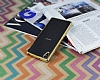 Sony Xperia Z2 Gold Kenarl effaf Silikon Klf - Resim: 2