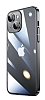 Eiroo Color Frame iPhone 14 Kamera Korumal Siyah Silikon Klf
