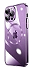 Eiroo Color Frame iPhone 14 Pro Macsafe zellikli Mor Silikon Klf