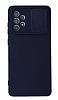 Eiroo Color Lens Samsung Galaxy A32 4G Kamera Korumal Lacivert Silikon Klf