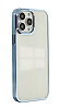 Eiroo Color Series iPhone 12 / 12 Pro 6.1 in Ak Mavi Rubber Klf - Resim: 3