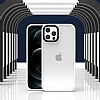 Eiroo Contrast iPhone 12 Pro Max 6.7 in Beyaz Silikon Klf - Resim: 6