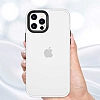 Eiroo Contrast iPhone 12 Pro Max 6.7 in Beyaz Silikon Klf - Resim: 8