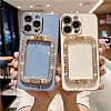 Eiroo Crystal Serisi Huawei P20 Lite Kare Gold Tal Tutuculu Pembe Silikon Klf - Resim: 4