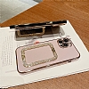 Eiroo Crystal Serisi Huawei P20 Lite Kare Gold Tal Tutuculu Mor Silikon Klf - Resim: 6