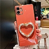 Eiroo Crystal Serisi iPhone 6 / 6S Kalpli Gold Tal Tutuculu Krmz Silikon Klf - Resim: 5
