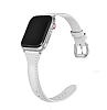 Eiroo Deluxe Apple Watch 4 / Watch 5 Beyaz Gerek Deri Kordon 40mm