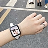 Eiroo Deluxe Apple Watch 4 / Watch 5 Beyaz Gerek Deri Kordon 40mm - Resim 3