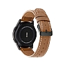 Eiroo Deluxe Samsung Galaxy Watch 46mm Kahverengi Gerek Deri Kordon - Resim 1