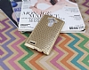 Eiroo Dotted LG G4 Deri Kaplamal Gold Rubber Klf - Resim 2