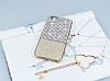 Eiroo Duxal iPhone SE / 5 / 5S Gold Kenarl Tal Gold Rubber Klf - Resim: 2