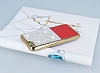 Eiroo Duxal iPhone 6 Plus / 6S Plus Gold Kenarl Tal Krmz Silikon Klf - Resim 2