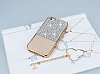 Eiroo Duxal iPhone SE / 5 / 5S Gold Kenarl Tal Gold Silikon Klf - Resim 1
