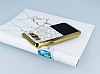 Eiroo Duxal Samsung Galaxy E7 Gold Kenarl Tal Siyah Rubber Klf - Resim 2