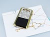 Eiroo Duxal Samsung Galaxy J5 Gold Kenarl Tal Siyah Rubber Klf - Resim: 2