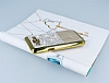 Eiroo Duxal Samsung Galaxy J5 Gold Kenarl Tal Krem Rubber Klf - Resim: 2