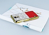 Eiroo Duxal Samsung i9600 Galaxy S5 Gold Kenarl Tal Krmz Rubber Klf - Resim 1