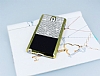 Eiroo Duxal Samsung N9000 Galaxy Note 3 Gold Kenarl Tal Siyah Rubber Klf - Resim: 1