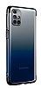 Eiroo Electro Samsung Galaxy M31s Siyah Kenarl effaf Silikon Klf