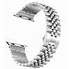 Eiroo Elegant Apple Watch Silver Metal Kordon 38 40 41 mm - Resim 1