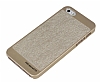Eiroo Fabric iPhone SE / 5 / 5S Ultra nce Gold Rubber Klf - Resim 3