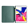 Eiroo Fold iPad 10.2 2020 Kalemlikli Standl Koyu Yeil Klf - Resim 1