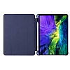 Eiroo Fold Samsung Galaxy Tab S7 T870 Kalemlikli Standl Lacivert Klf - Resim 2