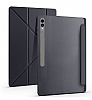 Eiroo Fold Samsung Galaxy Tab S9 / Tab S9 FE Kalemlikli Standl Siyah Klf
