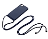 Eiroo Fun iPhone SE 2020 Askl Lacivert Silikon Klf - Resim 2