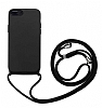 Eiroo Fun iPhone 7 Plus / 8 Plus Askl Siyah Silikon Klf