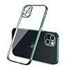 Eiroo Gbox iPhone 13 Kamera Korumal Yeil Mat Silikon Klf