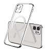 Eiroo Gbox iPhone 12 Macsafe zellikli Kamera Korumal Silver Silikon Klf