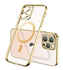 Eiroo Gbox iPhone 11 Pro Max Macsafe zellikli Kamera Korumal Gold Silikon Klf