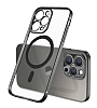 Eiroo Gbox iPhone 11 Pro Max Macsafe zellikli Kamera Korumal Siyah Silikon Klf