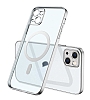 Eiroo Gbox iPhone 13 Macsafe zellikli Kamera Korumal Silver Silikon Klf