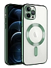 Eiroo Gbox iPhone 12 Pro Max Macsafe zellikli Kamera Korumal Yeil Silikon Klf