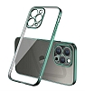 Eiroo Gbox iPhone 13 Pro Kamera Korumal Yeil Mat Silikon Klf