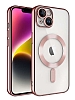 Eiroo Gbox iPhone 13 Macsafe zellikli Kamera Korumal Rose Gold Silikon Klf
