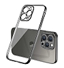 Eiroo Gbox iPhone 13 Pro Max Kamera Korumal Siyah Mat Silikon Klf