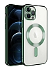 Eiroo Gbox iPhone 13 Pro Macsafe zellikli Kamera Korumal Yeil Silikon Klf