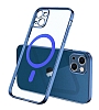 Eiroo Gbox iPhone 14 Macsafe zellikli Kamera Korumal Lacivert Silikon Klf