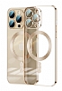 Eiroo Gbox iPhone 14 Pro Max Macsafe zellikli Kamera Korumal Gold Silikon Klf